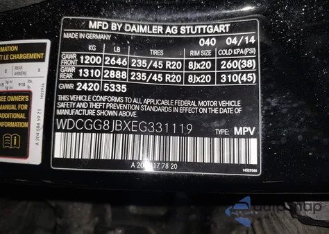 2014 Mercedes-Benz Glk 350 4Matic z USA, uszkodzony, nr VIN WDCGG8JBXEG331119